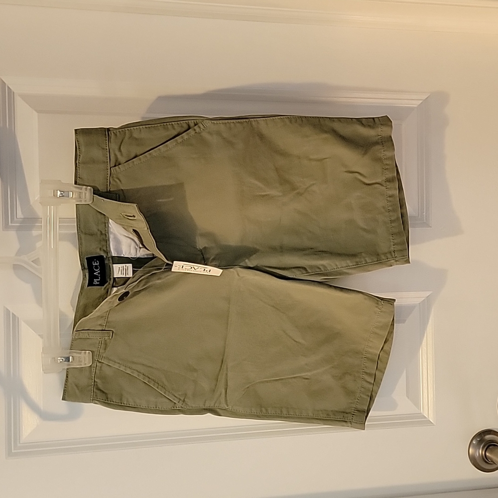 Children's place green khaki shirts 10H